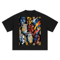 BE UNIQUE & ME Graffiti Faces Boxy Oversized Tee