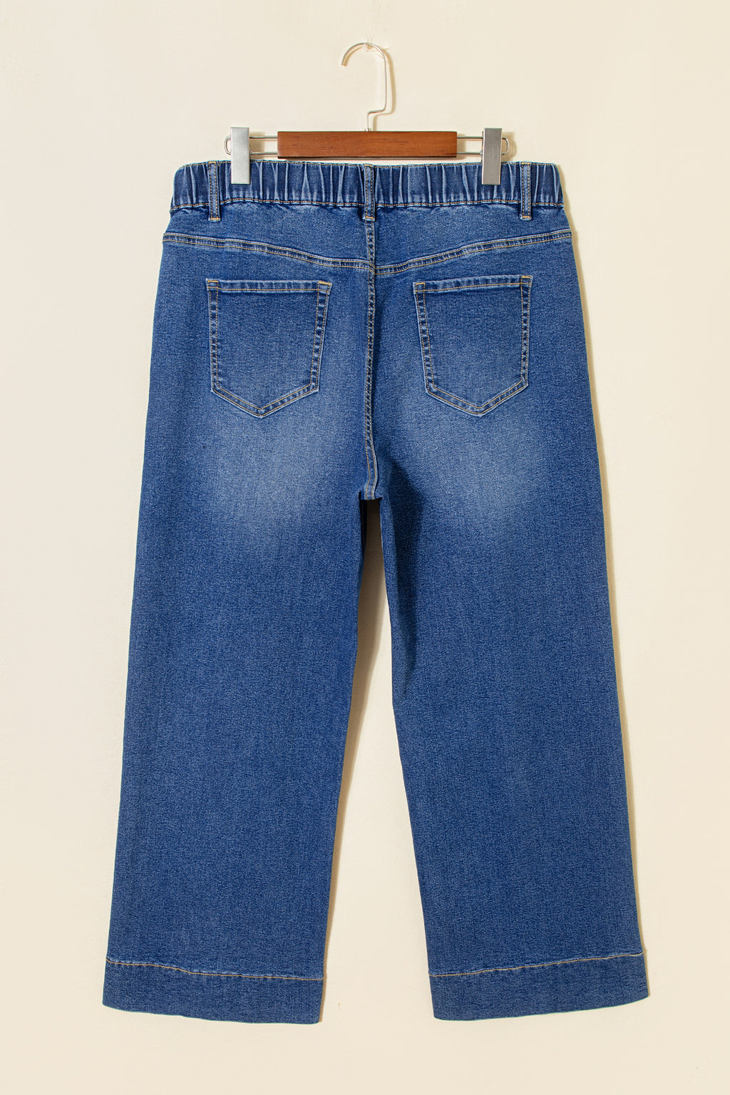Iceland Blue Acid Wash Contrast Lace-up Plus Size Jeans