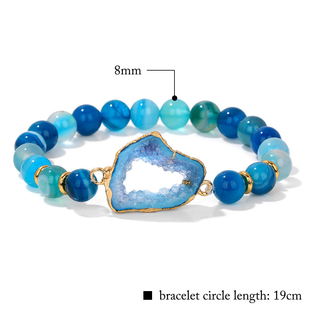 Agate & Vug Stone Bracelet – Grounding Energy & Natural Beauty