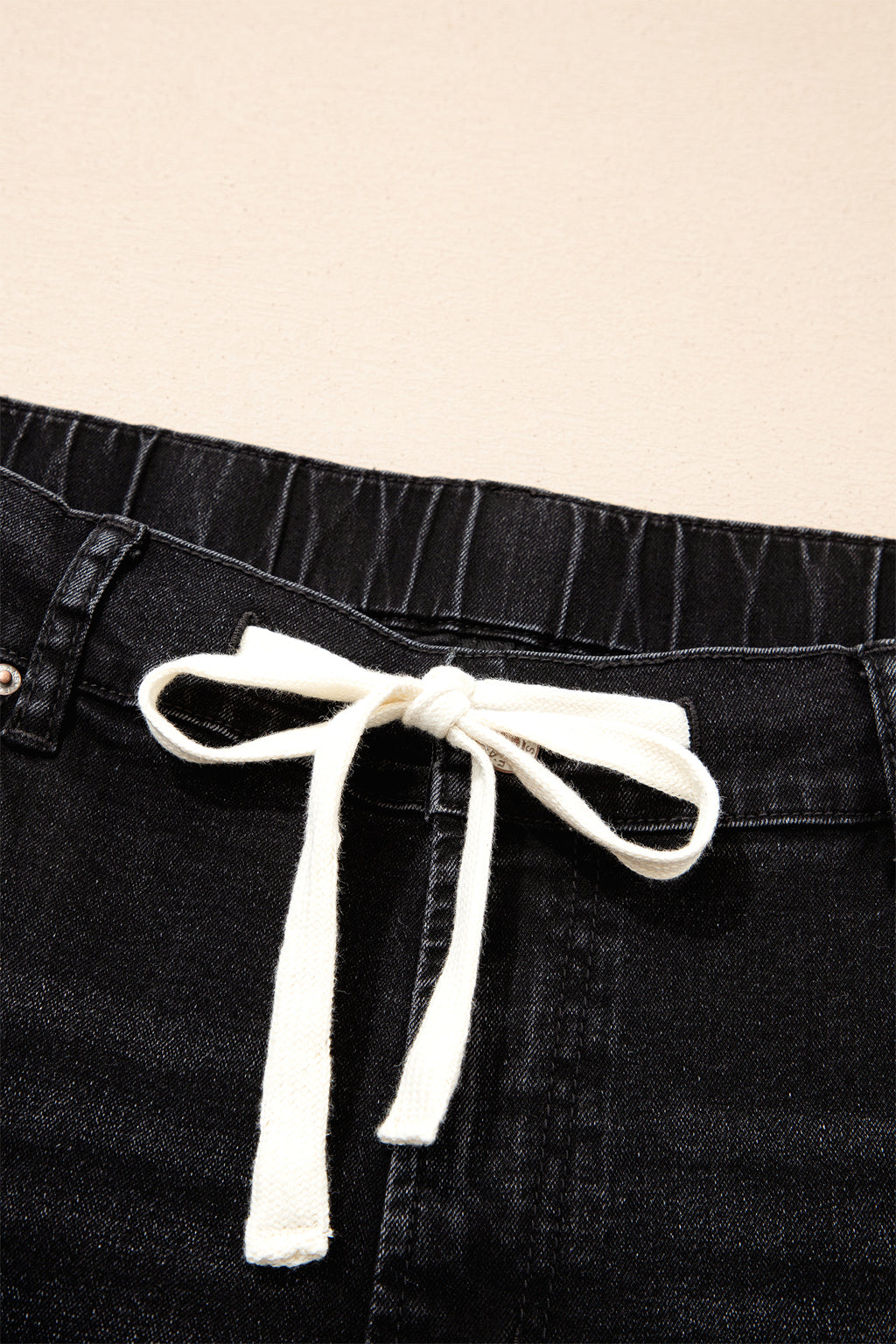 Iceland Blue Acid Wash Contrast Lace-up Plus Size Jeans