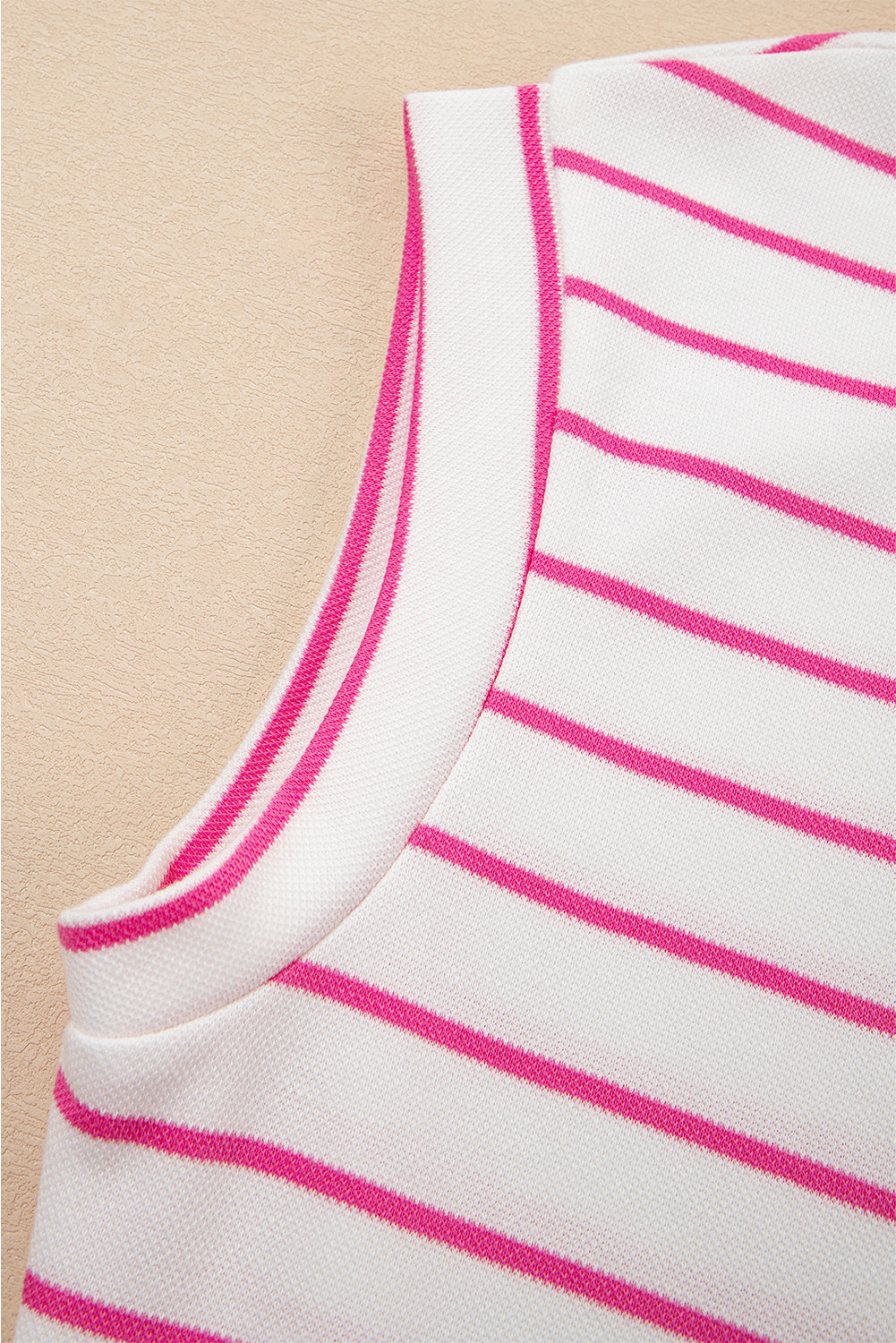 Sail Blue Casual Striped Tee and Wide Leg Pants Set