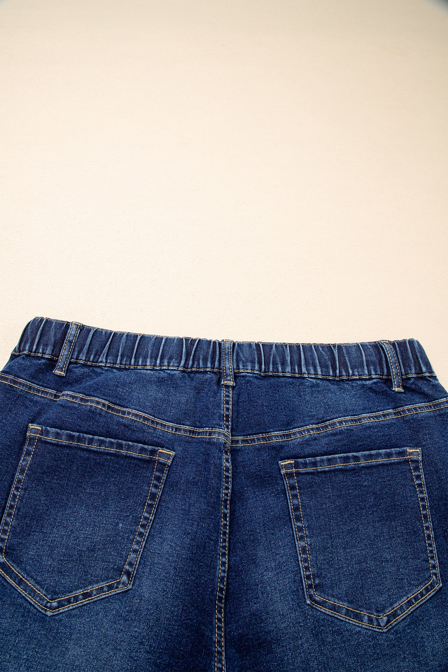 Iceland Blue Acid Wash Contrast Lace-up Plus Size Jeans