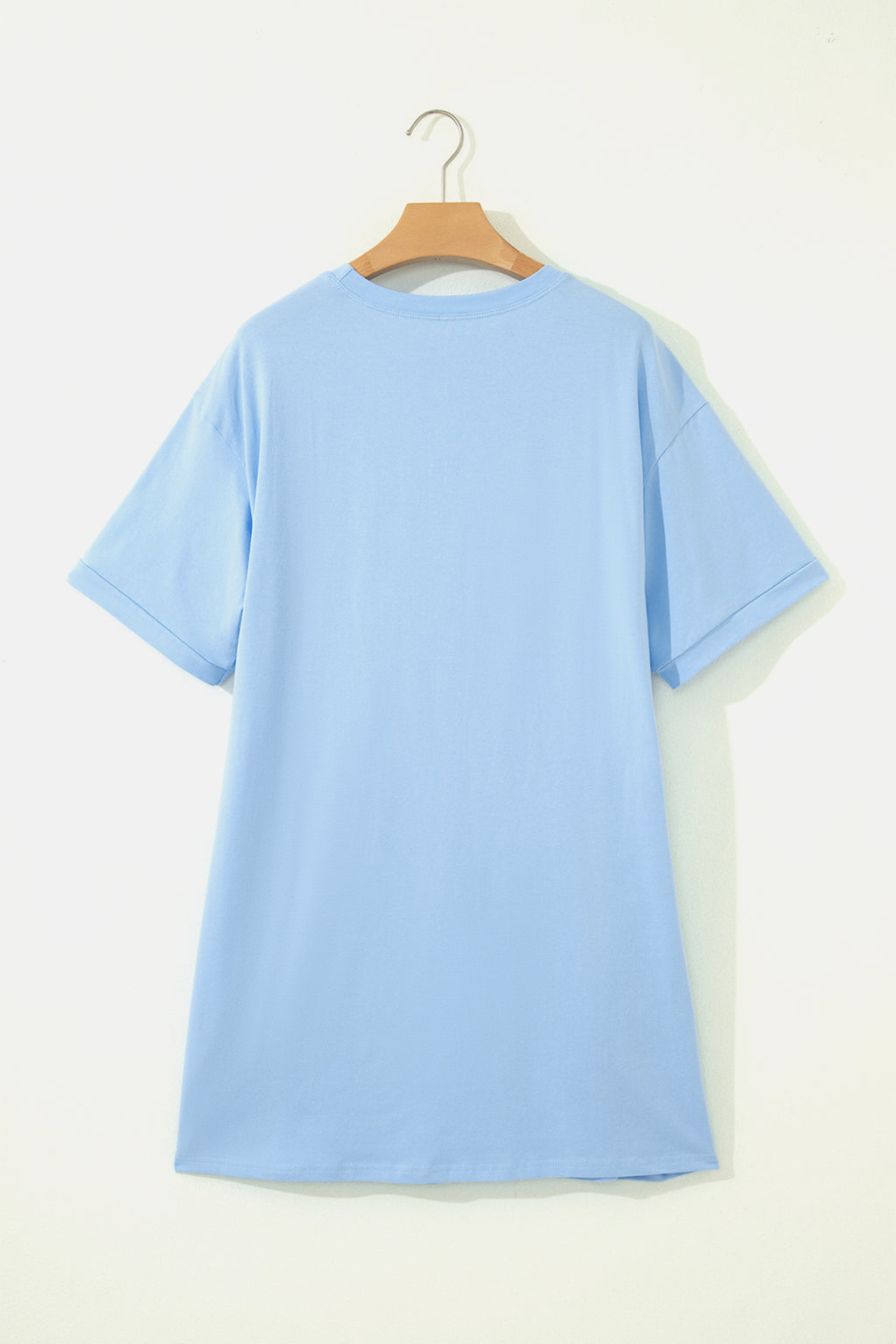 Beau Blue Patriotisches Große Schleife Genähtes T-Shift Minikleid