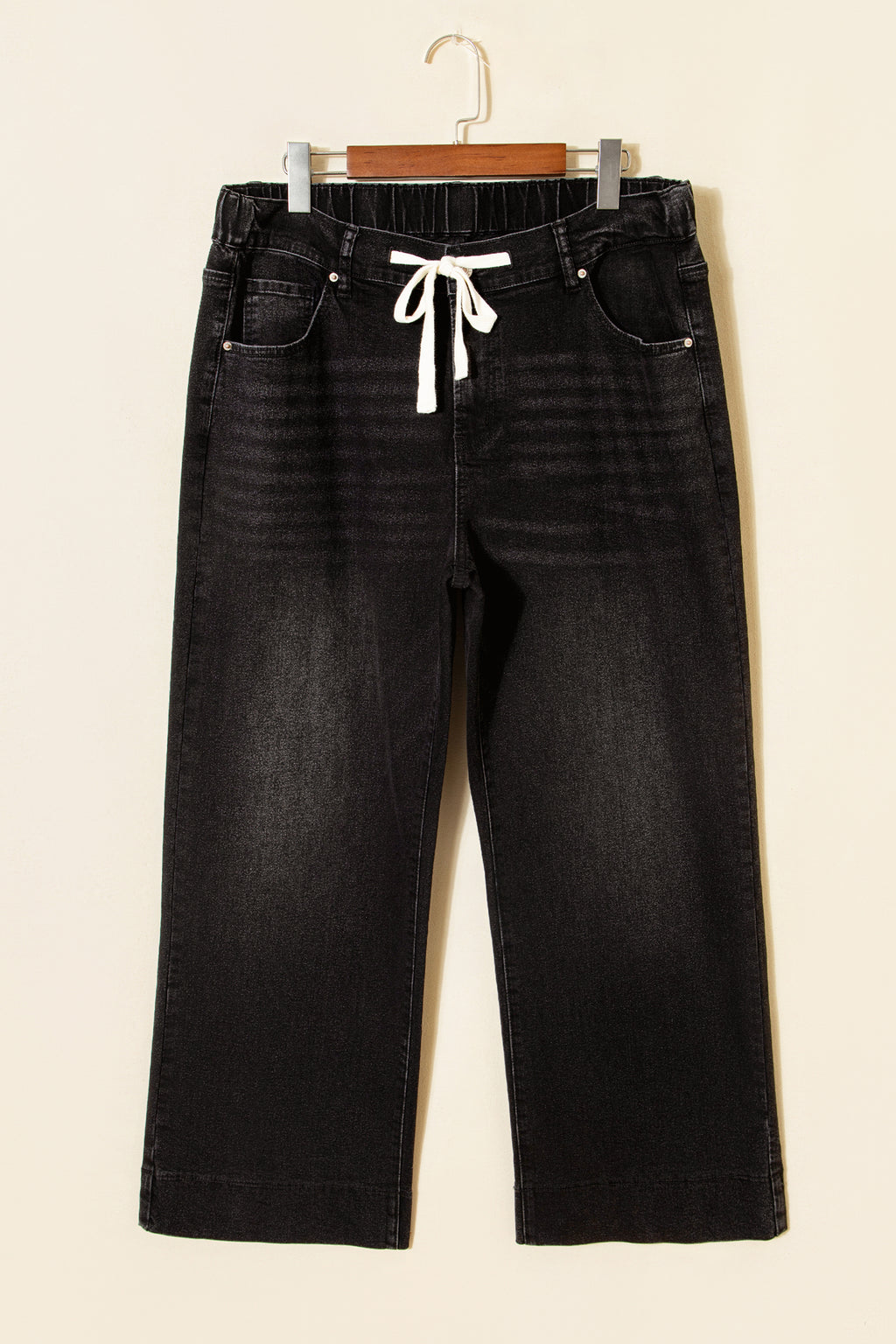 Iceland Blue Acid Wash Contrast Lace-up Plus Size Jeans