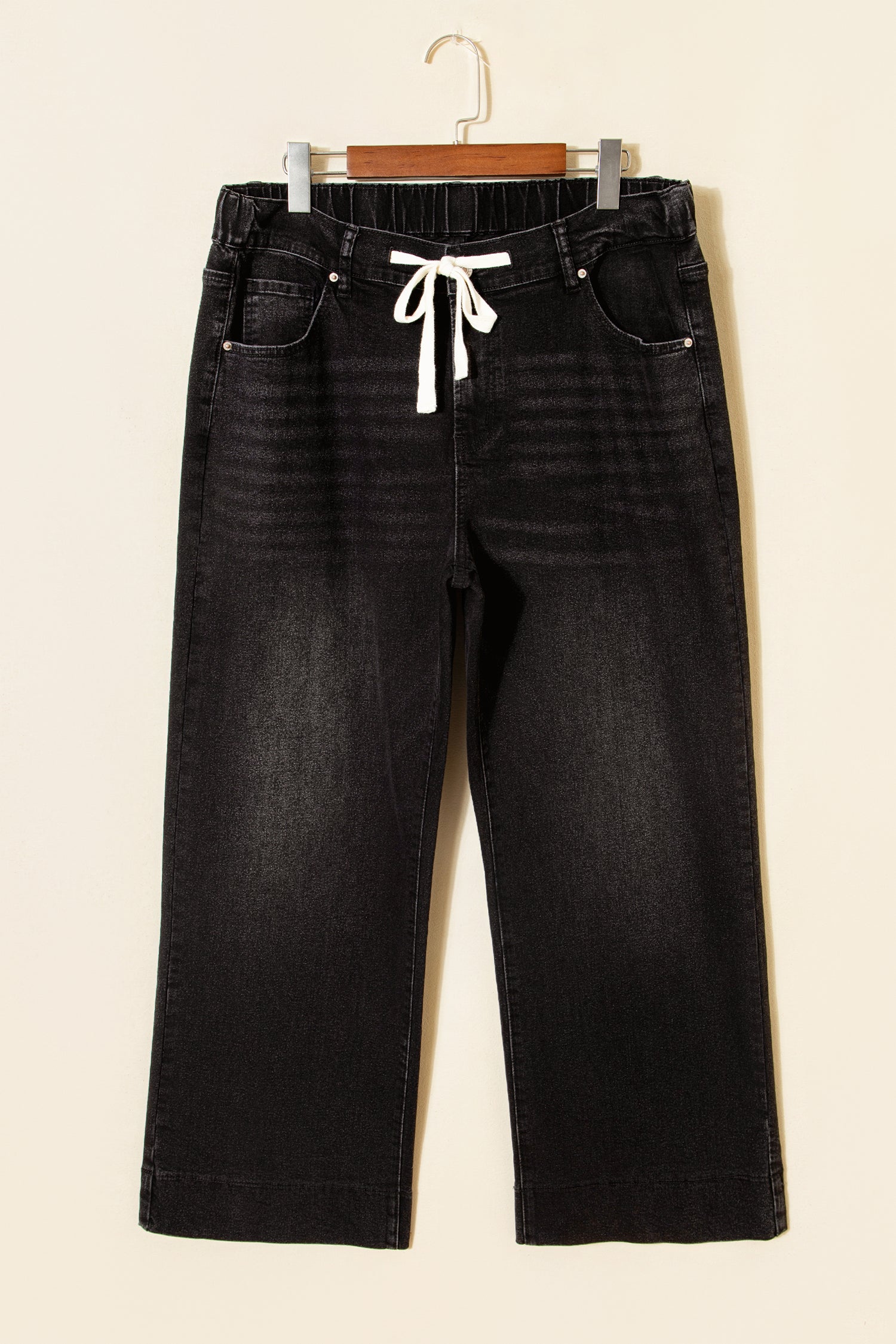 Iceland Blue Acid Wash Contrast Lace-up Plus Size Jeans