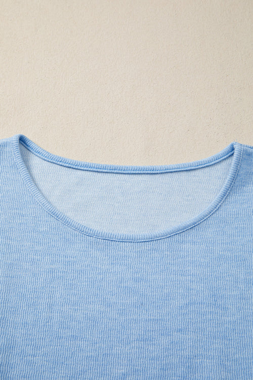 Beau Blue Set aus Oberteil mit Flügelärmeln und Jogginghose