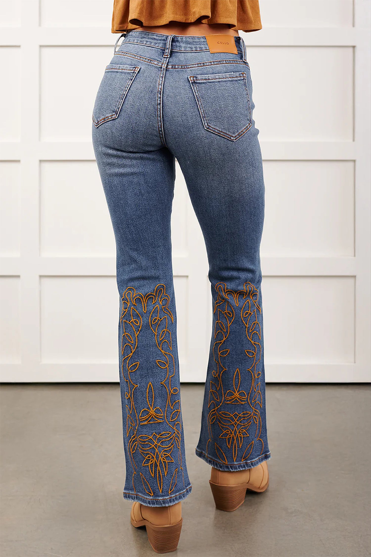 Ashleigh Blue Leland Embroidered Flare Cello Jeans