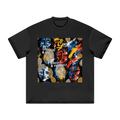BE UNIQUE & ME Graffiti Faces Heavyweight Earth Tone Tee