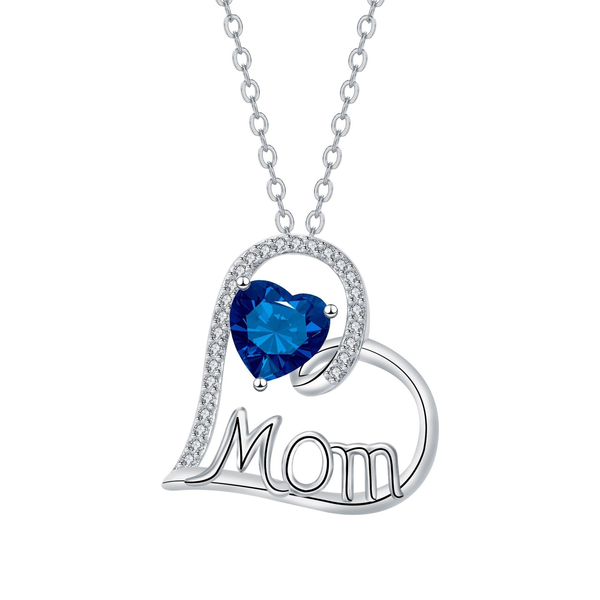 Mothers Day Gift Necklace Heart Pendant Copper Cross Chain Elegant Jewelry