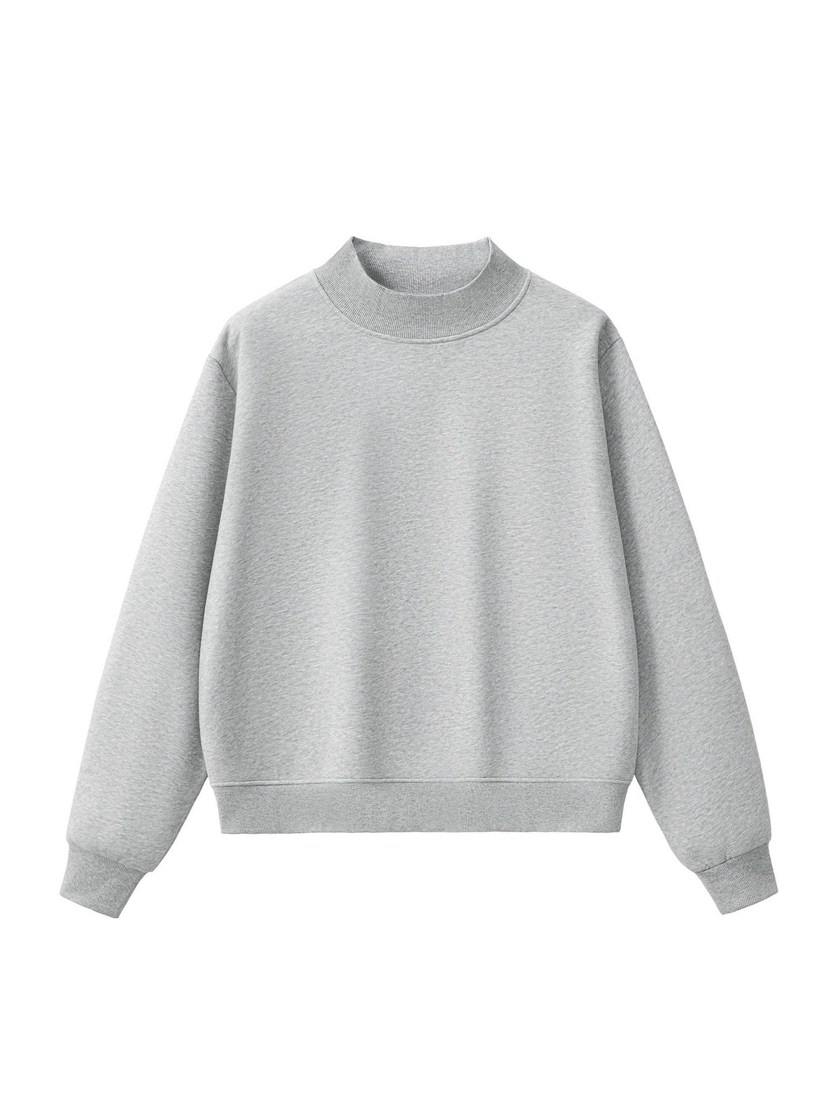 Essential Fleece Mock-Neck Crew Sweatshirt