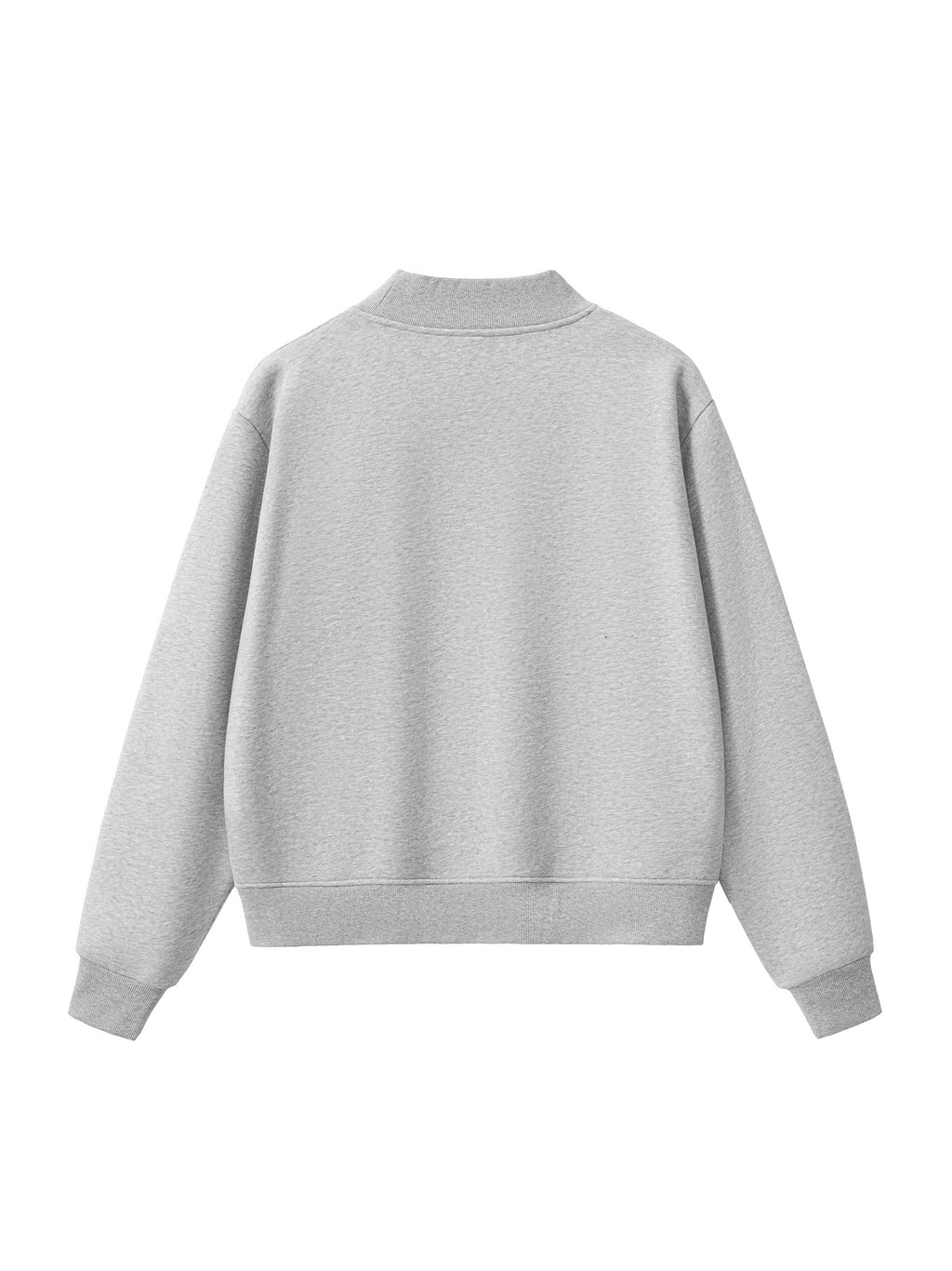 Essential Fleece Mock-Neck Crew Sweatshirt