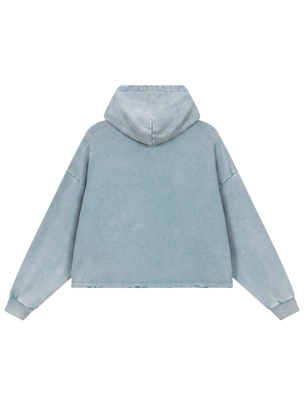 Vintage Washed Frayed-Hem Hoodie
